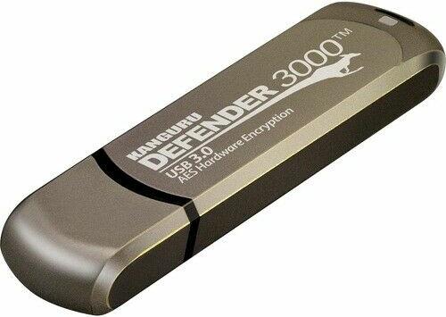 Kanguru Encrypted Defender 3000 - USB-Flash-Laufwerk - verschlüsselt - 256 GB - USB 3.2 Gen 1 - FIPS 140-2 Level 3 - TAA-konform (KDF3000-256G) von Kanguru