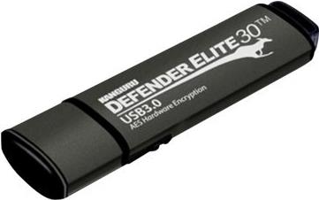 Kanguru Encrypted Defender Elite30 - USB-Flash-Laufwerk - verschlüsselt - 256 GB - USB 3.2 Gen 1 - Schwarz - TAA-konform (KDFE30-256G) von Kanguru