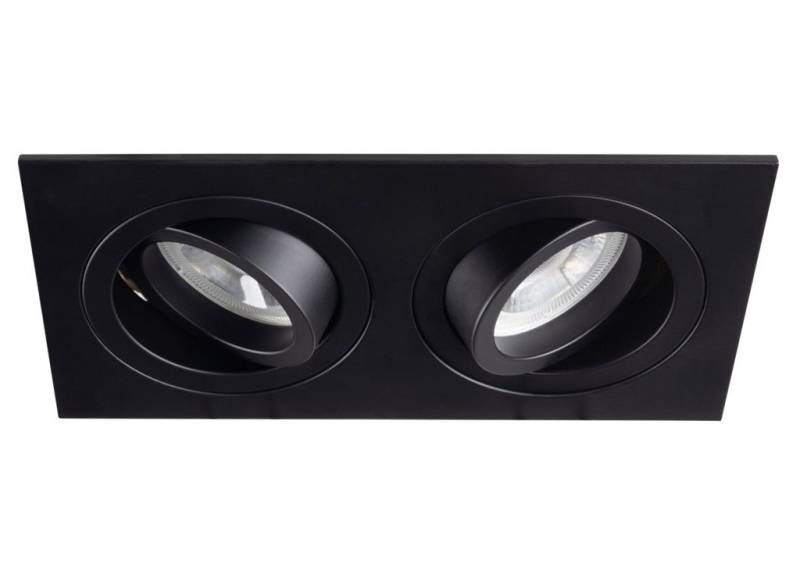 Kanlux Deckenleuchte SEIDY CT-DTL250-B/M Einbau schwenkbar schwarz matt eckig doppel von Kanlux