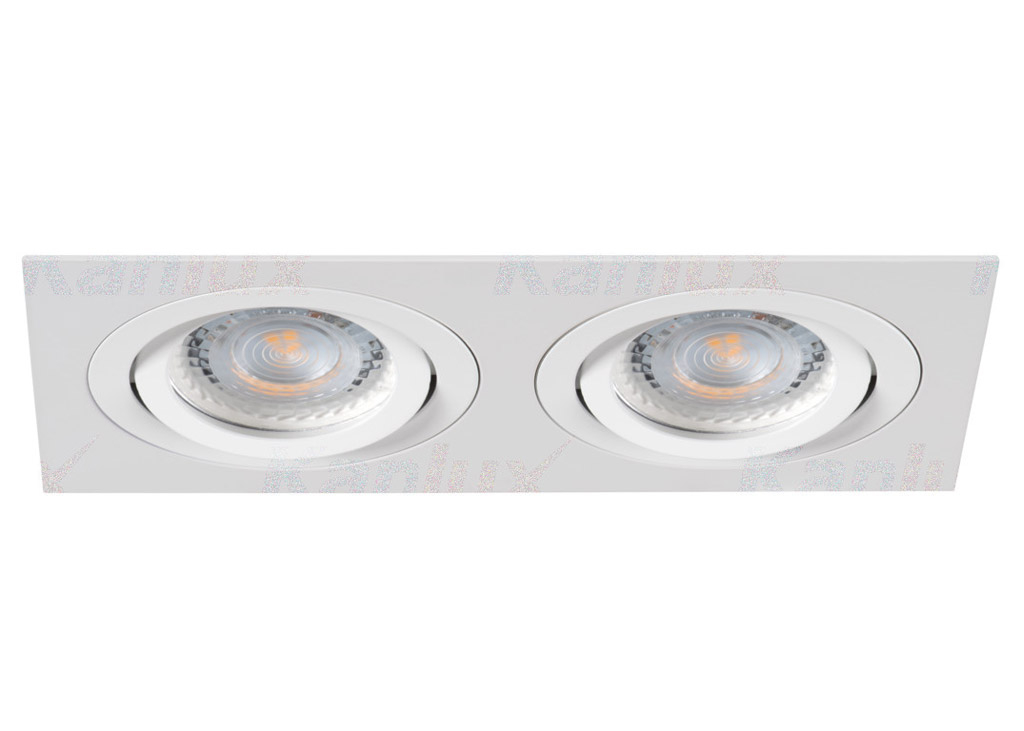 Kanlux Deckenleuchte SEIDY CT-DTL250-W/M Einbau schwenkbar weiß matt eckig doppel Kanlux Deckenleuchte SEIDY CT-DTL250-W/M Einbau schwenkbar weiß matt eckig doppel von Kanlux