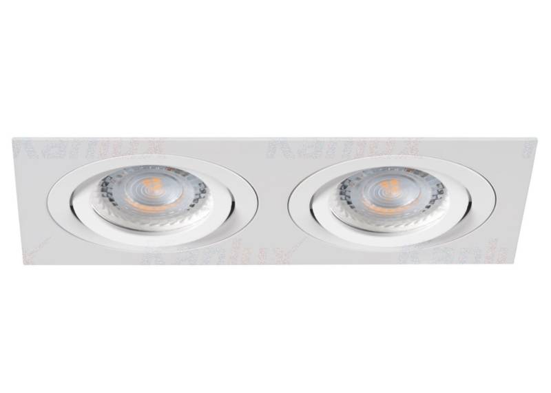 Kanlux Deckenleuchte SEIDY CT-DTL250-W/M Einbau schwenkbar weiß matt eckig doppel von Kanlux