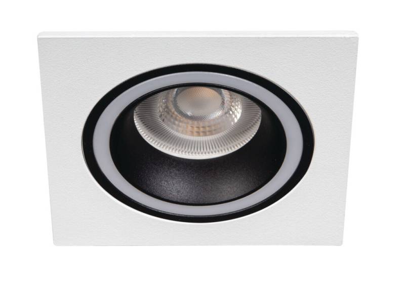 Kanlux Einbaustrahler Deckenleuchte Downlight FELINE DSL B-W weiß schwarz matt eckig doppelter Lichtaustritt von Kanlux