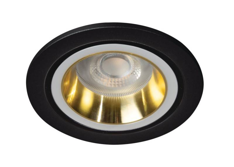 Kanlux Einbaustrahler Deckenleuchte Downlight FELINE DSO G-B schwarz matt gold doppelter Lichtaustritt von Kanlux