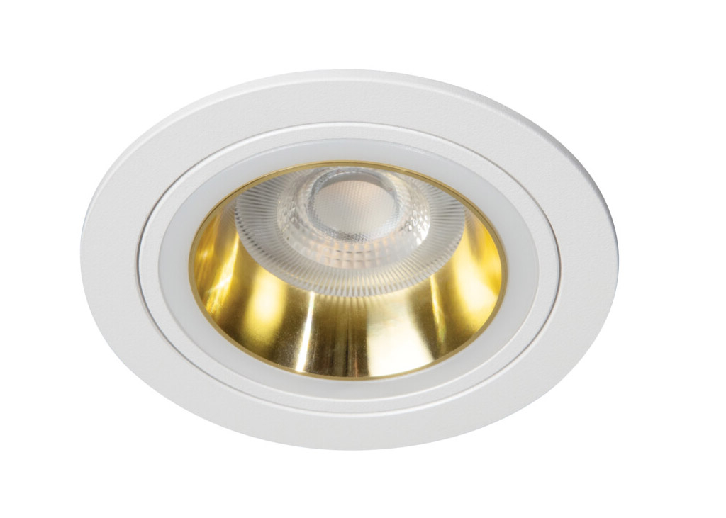 Kanlux Einbaustrahler Deckenleuchte Downlight FELINE DSO G-W weiß matt gold doppelter Lichtaustritt von Kanlux