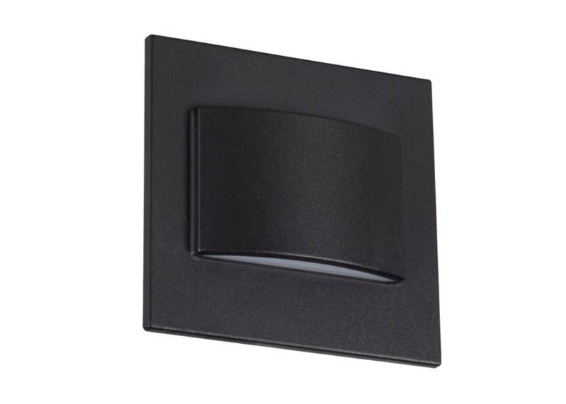 Kanlux LED-Wandeinbauleuchte Treppenleuchte ERINUS schwarz eckig doppelter Lichtaustritt von Kanlux