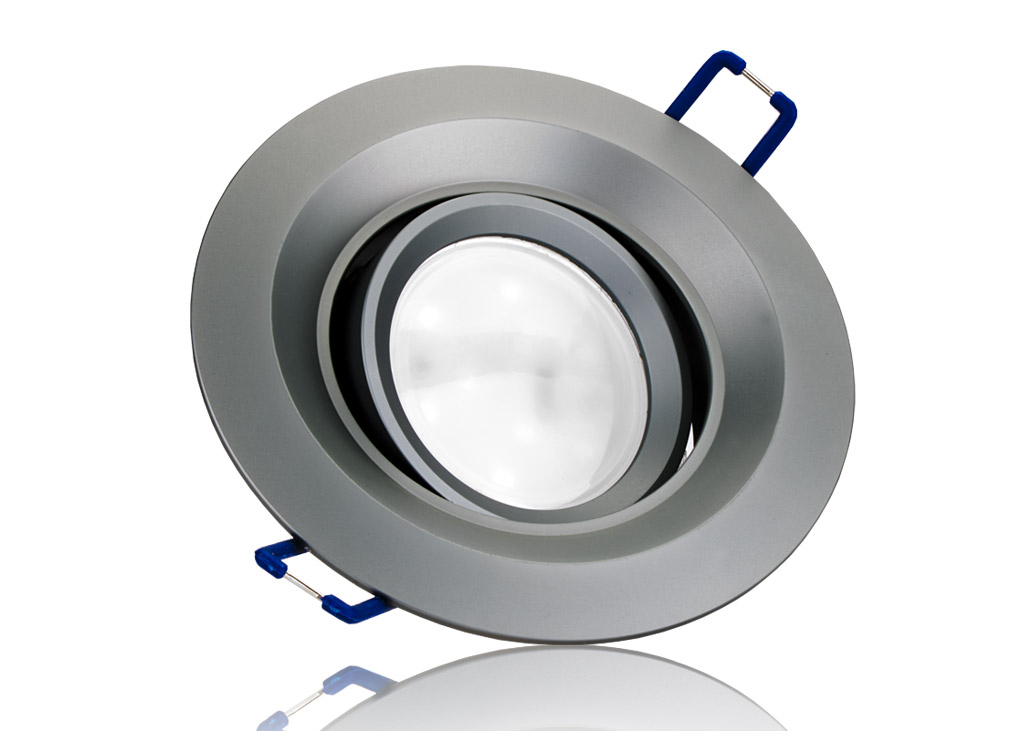LED Einbaustrahler Set GU10 Aluminium rund grau matt mit Marken LED Spot Kanlux TOMIV2 7 Watt LED Einbaustrahler Set GU10 Aluminium rund grau matt mit Marken LED Spot Kanlux TOMIV2 7 Watt von Kanlux