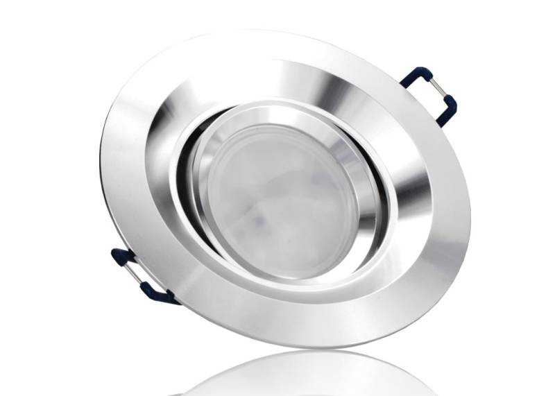 LED Einbaustrahler Set GU10 Aluminium rund silber matt mit Marken LED Spot Kanlux TOMI V2 7 Watt von Kanlux