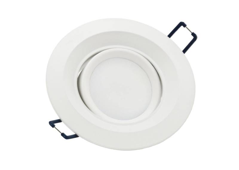 LED Einbaustrahler Set GU10 Aluminium rund weiss matt mit Marken LED Spot LC Light 3 Watt Glas von LC Light & Kanlux