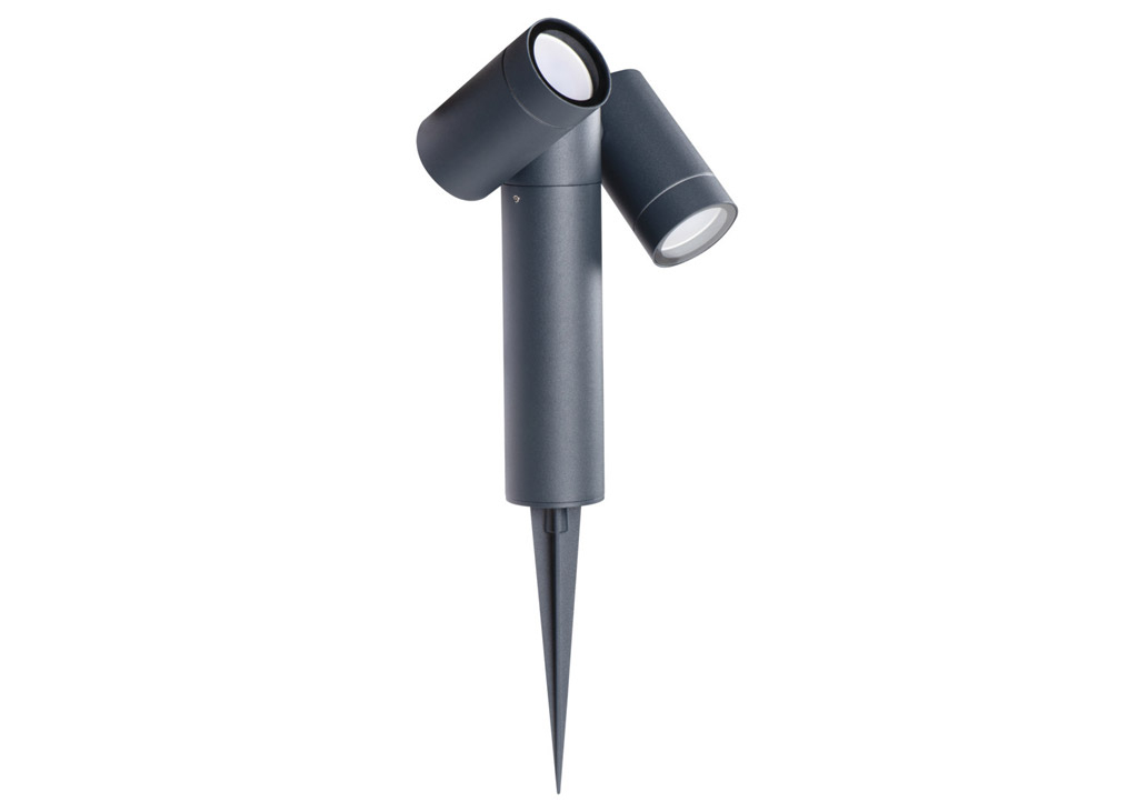 Premium Aluminium Erdspießleuchte USTI SP 2X7 GR GU10 IP54 von Kanlux