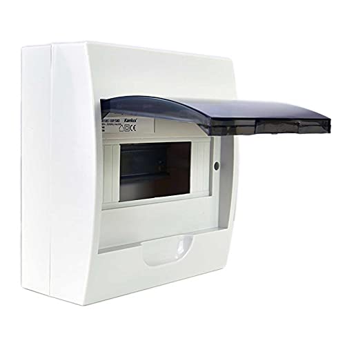 Sicherungskasten Kleinverteiler IP40 aufputz Unterverteilung 1-reihig 8 Module 1x8 einreihig mit DIN-Schiene Aufputzverteiler Verteilerkästen Aufbau Montage Verteilerbox Sicherungskasten Kleinverteiler IP40 aufputz Unterverteilung 1-reihig 8 Module 1x8 einreihig mit DIN-Schiene Aufputzverteiler Verteilerkästen Aufbau Montage Verteilerbox von Kanlux