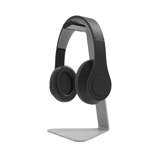 Kanto H1S Universal Headphone Stand with Curved Silicone Padding | Silver von Kanto