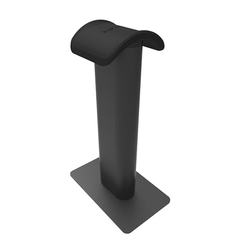 Kanto H2 Desktop Headphone Stand | Supports 10 kg | Curved Silicone Design Prevents Indents | Black von Kanto