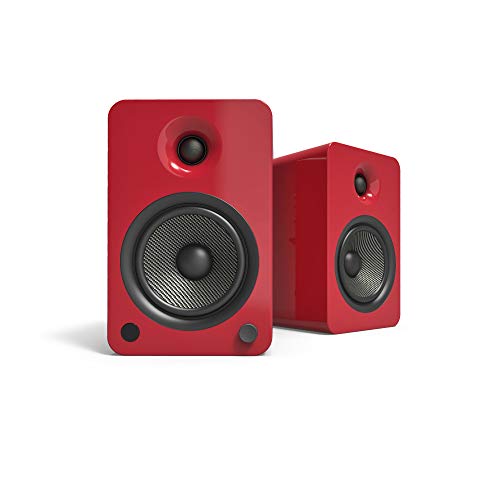Kanto YU6 Lautsprecher mit Phono-Vorverstärker und Bluetooth – (Rot glänzend) von Kanto