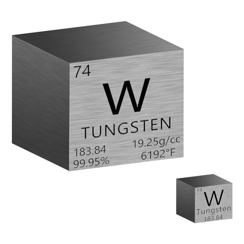 Kanylavy 2 StüCk Wolfram-WüRfel, Metall-Element-WüRfel mit Hoher Dichte, Metall-Dichte-WüRfel für Elements Collections Lab. Für Lehrer von Kanylavy