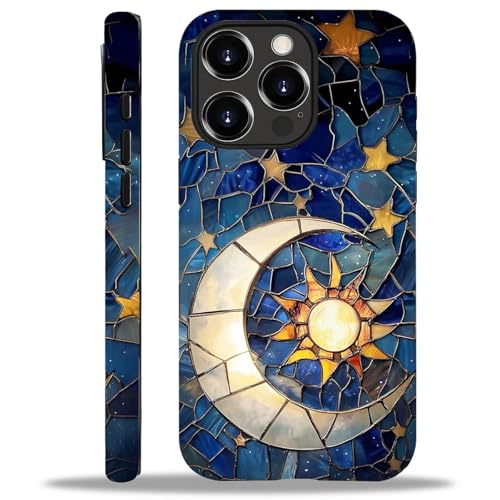 Kapadiy Kompatibel mit iPhone 15 Pro Hülle, Mond Sterne Glas Nacht für Damen und Herren Weihnachtsschutzhülle stoßfest 2-in-1 Silikon + hartes PC-Design für iPhone 15 Pro Hülle Kapadiy Kompatibel mit iPhone 15 Pro Hülle, Mond Sterne Glas Nacht für Damen und Herren Weihnachtsschutzhülle stoßfest 2-in-1 Silikon + hartes PC-Design für iPhone 15 Pro Hülle von Kapadiy