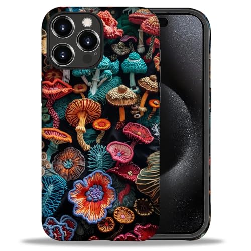Kapadiy Kompatibel mit iPhone 16 Pro Max, schöne Pilz-Stickerei für Damen und Herren, Ganzkörper-Schutzhülle, stoßfest, 2-in-1-Silikon + hartes Polycarbonat-Design für iPhone 16 Pro Max Hülle Kapadiy Kompatibel mit iPhone 16 Pro Max, schöne Pilz-Stickerei für Damen und Herren, Ganzkörper-Schutzhülle, stoßfest, 2-in-1-Silikon + hartes Polycarbonat-Design für iPhone 16 Pro Max Hülle von Kapadiy