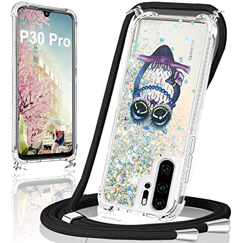 Handykette Handyhülle Case Flüssig Bewegende Treibsand Glitter kompatibel mit Huawei P30 Pro Liquid Cover - Handy-Kette Handy Hülle mit Kordel Umhängen -Band Halsband Lanyard/Necklace Handykette Handyhülle Case Flüssig Bewegende Treibsand Glitter kompatibel mit Huawei P30 Pro Liquid Cover - Handy-Kette Handy Hülle mit Kordel Umhängen -Band Halsband Lanyard/Necklace von Kaply