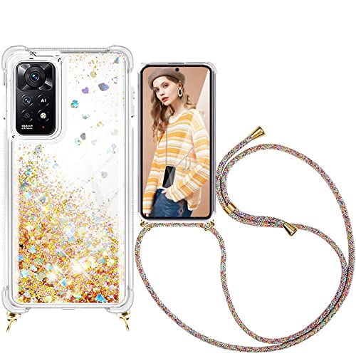 Handykette Handyhülle Case Flüssig Bewegende Treibsand Glitter kompatibel mit Xiaomi Redmi Note 11 4G/11S 4G Liquid Cover - Handy-Kette Handy Hülle mit Kordel Umhängen -Band Halsband Lanyard/Necklace Handykette Handyhülle Case Flüssig Bewegende Treibsand Glitter kompatibel mit Xiaomi Redmi Note 11 4G/11S 4G Liquid Cover - Handy-Kette Handy Hülle mit Kordel Umhängen -Band Halsband Lanyard/Necklace von Kaply