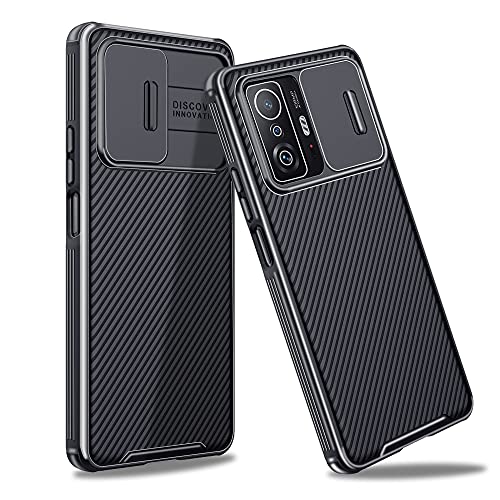 Kaply Handyhülle mit Xiaomi 11T/11T Pro [CamShield], Stilvolle Schutzhülle mit Kamera[Schiebekamera-Abdeckung] schieben und Stoßfest Ultra Dünn Bumper Hybrid Handyhülle von Kaply