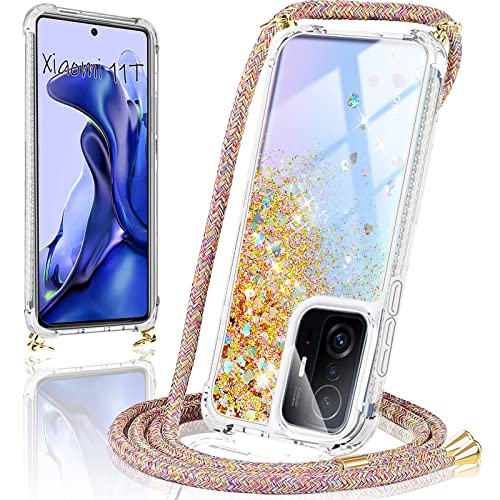 Kaply Handykette Handyhülle kompatibel mit Xiaomi 11T/11T Pro, Flüssig Bewegende Treibsand Glitter Liquid Cover -Handy Hülle mit Kordel Umhängen -Halsband Lanyard/Necklace Kaply Handykette Handyhülle kompatibel mit Xiaomi 11T/11T Pro, Flüssig Bewegende Treibsand Glitter Liquid Cover -Handy Hülle mit Kordel Umhängen -Halsband Lanyard/Necklace von Kaply