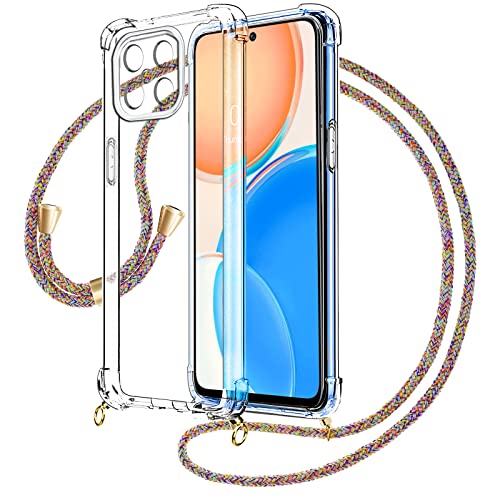 Kaply Handykette für Honor X8 Hülle mit Band zum Umhängen,Handyhülle mit Kette Glitzer Transparent TPU Case-Rainbow. Kaply Handykette für Honor X8 Hülle mit Band zum Umhängen,Handyhülle mit Kette Glitzer Transparent TPU Case-Rainbow. von Kaply