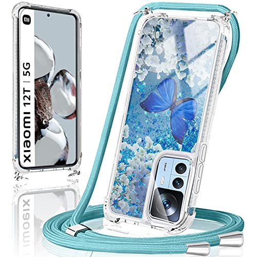 Kaply Handykette für Xiaomi 12T / 12T Pro Hülle mit Band,Handyhülle Xiaomi 12T / 12T Pro mit Kette Glitzer Case Treibsand Necklace Silikon Stoßfest Flüssig Schutzhülle mit Kordel Umhängenband Schnur Kaply Handykette für Xiaomi 12T / 12T Pro Hülle mit Band,Handyhülle Xiaomi 12T / 12T Pro mit Kette Glitzer Case Treibsand Necklace Silikon Stoßfest Flüssig Schutzhülle mit Kordel Umhängenband Schnur von Kaply
