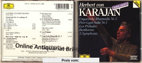 Symphony 5 / Rhapsodie 5 / Peer-Gynt-Suite 1 / Les Preludes von Karajan