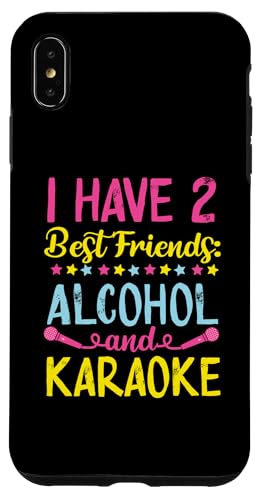 My 2 Best Friends Karaoke-Design für Mikrofon- und Bierliebhaber Hülle für iPhone XS Max von Karaoke Designs For Karaoke King And Queen
