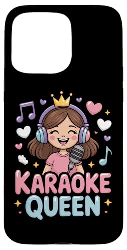 Karaoke Queen Karaoke Sänger Mikrofon Karaoke Hülle für iPhone 15 Pro Max von Karaoke Enthusiast Designs for Karaoke Nights