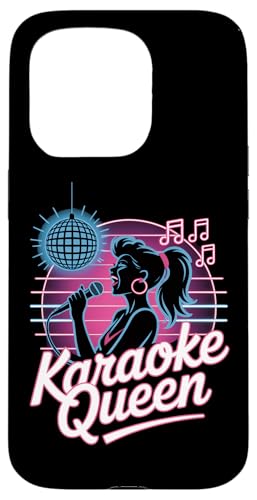 Karaoke Queen Karaoke Sänger Mikrofon Karaoke Hülle für iPhone 15 Pro von Karaoke Enthusiast Designs for Karaoke Nights