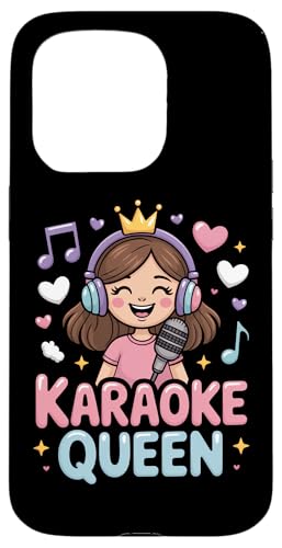 Karaoke Queen Karaoke Sänger Mikrofon Karaoke Hülle für iPhone 15 Pro von Karaoke Enthusiast Designs for Karaoke Nights