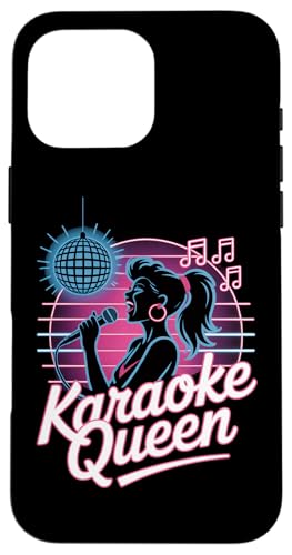 Karaoke Queen Karaoke Sänger Mikrofon Karaoke Hülle für iPhone 16 Pro Max von Karaoke Enthusiast Designs for Karaoke Nights