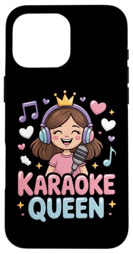 Karaoke Queen Karaoke Sänger Mikrofon Karaoke Hülle für iPhone 16 Pro Max von Karaoke Enthusiast Designs for Karaoke Nights