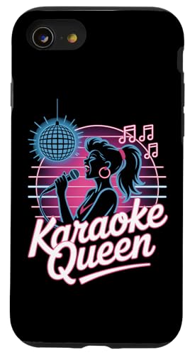 Karaoke Queen Karaoke Sänger Mikrofon Karaoke Hülle für iPhone SE (2020) / 7 / 8 von Karaoke Enthusiast Designs for Karaoke Nights
