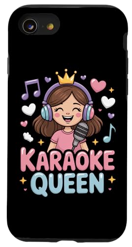 Karaoke Queen Karaoke Sänger Mikrofon Karaoke Hülle für iPhone SE (2020) / 7 / 8 von Karaoke Enthusiast Designs for Karaoke Nights