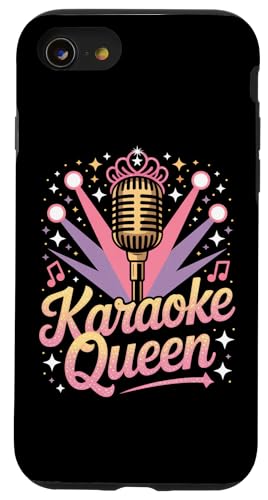 Karaoke Queen Karaoke Sänger Mikrofon Karaoke Hülle für iPhone SE (2020) / 7 / 8 von Karaoke Enthusiast Designs for Karaoke Nights