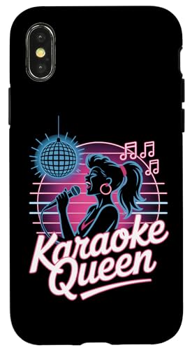 Karaoke Queen Karaoke Sänger Mikrofon Karaoke Hülle für iPhone X/XS Karaoke Queen Karaoke Sänger Mikrofon Karaoke Hülle für iPhone X/XS von Karaoke Enthusiast Designs for Karaoke Nights