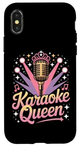 Karaoke Queen Karaoke Sänger Mikrofon Karaoke Hülle für iPhone X/XS Karaoke Queen Karaoke Sänger Mikrofon Karaoke Hülle für iPhone X/XS von Karaoke Enthusiast Designs for Karaoke Nights