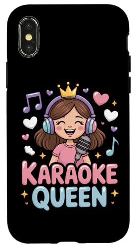 Karaoke Queen Karaoke Sänger Mikrofon Karaoke Hülle für iPhone X/XS Karaoke Queen Karaoke Sänger Mikrofon Karaoke Hülle für iPhone X/XS von Karaoke Enthusiast Designs for Karaoke Nights