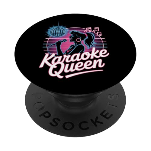 Karaoke Queen Karaoke Sänger Mikrofon Karaoke PopSockets Klebender PopGrip Karaoke Queen Karaoke Sänger Mikrofon Karaoke PopSockets Klebender PopGrip von Karaoke Enthusiast Designs for Karaoke Nights