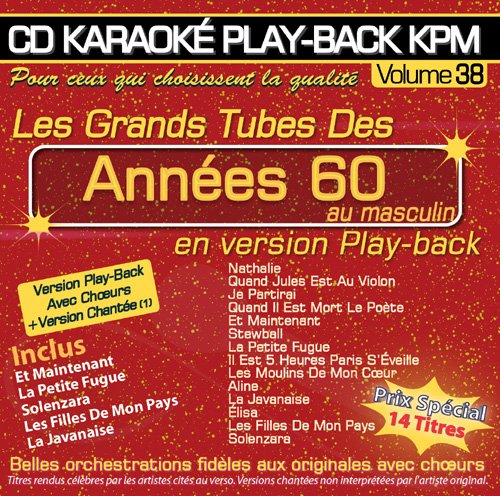 CD Karaoké Play-Back KPM Vol.38 "Tubes Années 60 Au Masculin" von Karaoké Paris Musique