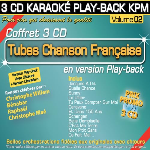 Coffret 3 CD Karaoké Play-Back KPM "Tubes Chanson Française Vol.02" Coffret 3 CD Karaoké Play-Back KPM "Tubes Chanson Française Vol.02" von Karaoké Paris Musique
