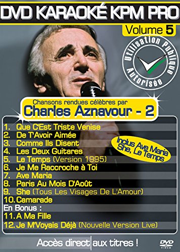 DVD KARAOKE KPM PRO VOL.05 - Charles Aznavour vol. 02 von Karaoke Paris Musique