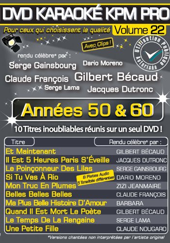 Karaoke Pro Vol.22 « les Années 50 & 60 » [DVD-AUDIO] von Karaoké Paris Musique