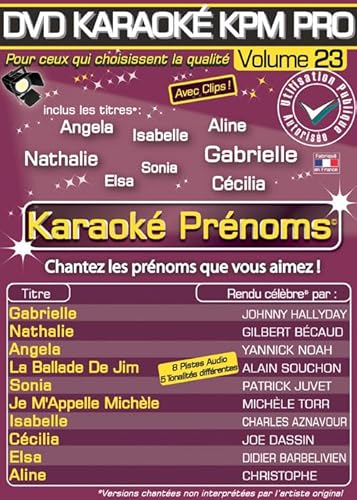 Karaoke Pro Vol.23 « Prénoms » [DVD-AUDIO] von Karaoké Paris Musique