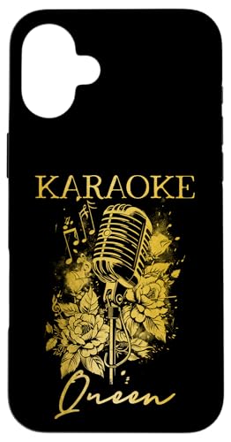 Karaoke Königin Sänger Vintage Mikrofon Blumen Hülle für iPhone 16 Plus Karaoke Königin Sänger Vintage Mikrofon Blumen Hülle für iPhone 16 Plus von Karaoke Queen - Singer Apparel Co.
