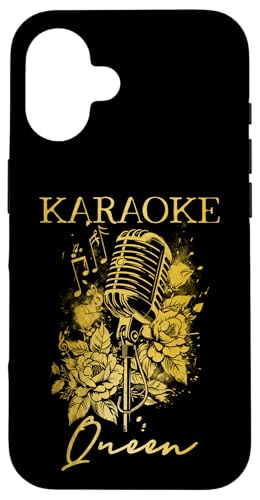 Karaoke Königin Sänger Vintage Mikrofon Blumen Hülle für iPhone 16 Karaoke Königin Sänger Vintage Mikrofon Blumen Hülle für iPhone 16 von Karaoke Queen - Singer Apparel Co.