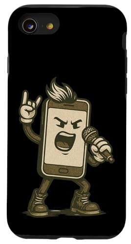 Lustiges Smartphone Rockstar Kostüm für Tech-Liebhaber Hülle für iPhone SE (2020) / 7 / 8 von Karaoke Smartphone Outfit