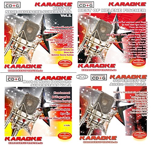 Karaoke CD+G Party Set 1 - Neue Deutsche Superstars - Austro Gold - Helene Fischer von Karaokesuperstar.de / Karaokefun