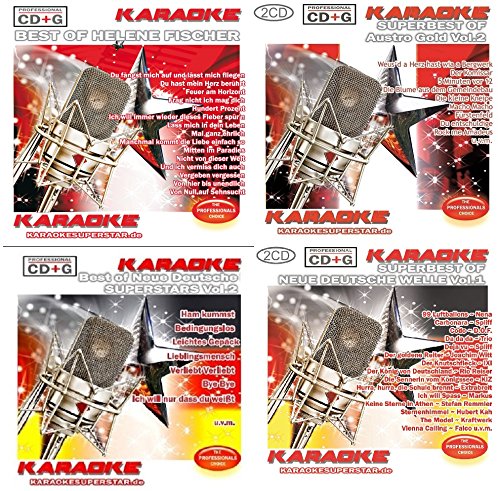 Karaoke CD+G Party Set 10 - Neue Deutsche Superstars - Neue Deutsche Welle - Helene Fischer - Austro Gold von Karaokesuperstar.de / Karaokefun